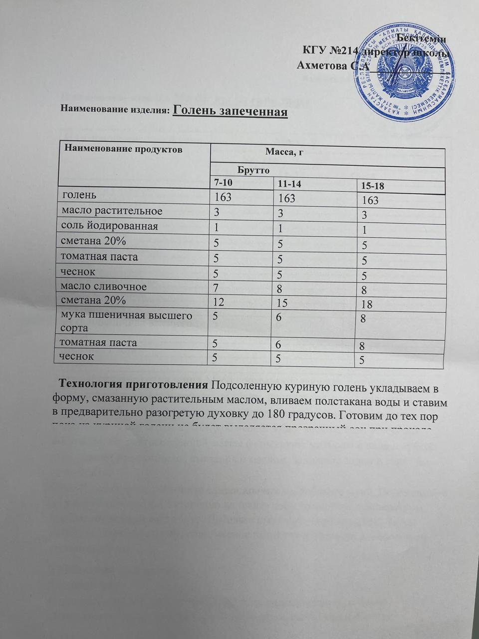 Ас мәзірі